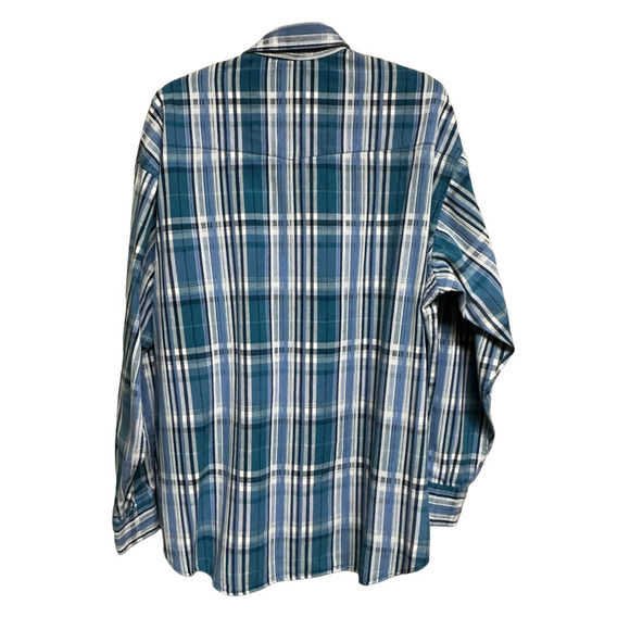 Twenty X By Wrangler Shirt Mens XL Multicolor Plaid Button Down Cowboy Workwear - Picture 3 of 8